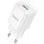 мережевий зарядний пристрій hoco c145a 1usb/18w/qc3.0 (білий) 