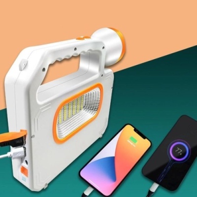 ліхтар ручний універсальний сонячна панель xo yh05 3000 mah (білий) 