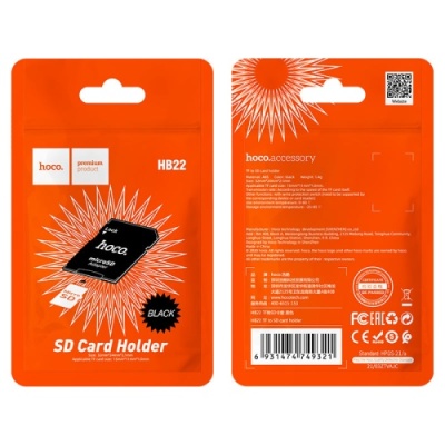 перехідник microsd - sd hoco hb22 (чорний) 