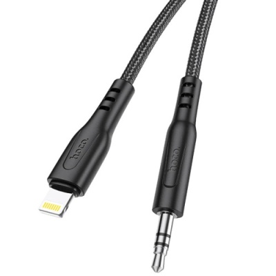 кабель aux hoco upa18 3.5mm(male) - lightning(male) 1m (чорний) 
