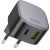 Мережевий Зарядний Пристрій Hoco CS32A Rise 1USB/18W/QC3.0 + 1Type-C/20W/PD (Чорний) мережевий зарядний пристрій hoco cs32a rise 1usb/18w/qc3.0 + 1type-c/20w/pd (чорний)