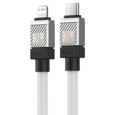 кабель baseus coolplay series (pd) type-c - lightning 20w/5a/1m (cakw000002) (white) 