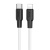 кабель hoco x21 plus silicone (pd) type-c - lightning 20w/3.0a/1m (чорно-білий) 