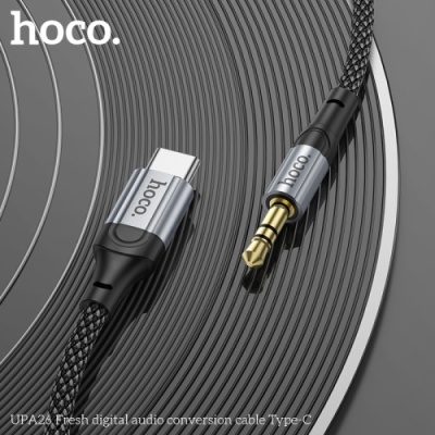 кабель aux hoco upa26 3.5mm(male) - type-c(male) 1m (чорний) 
