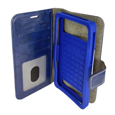 Купить чохол-книжка універсальна levol шкірзам. з магнітом 5.1-5.5 (синій) онлайн