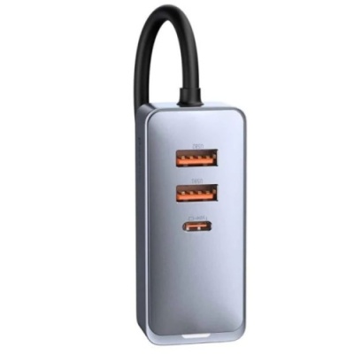 Автомобільний Зарядний Пристрій Baseus Share Together PPS multi-port Fast charging car charger with cord 120W (CCBT-A0G) 2USB/30W/QC4.0 + 2Type-C/30W/