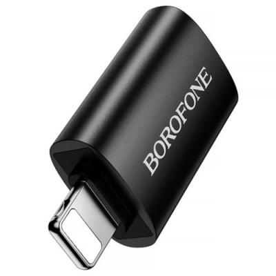 перехідник borofone bv26 lightning - usb 2.0 (чорний) 