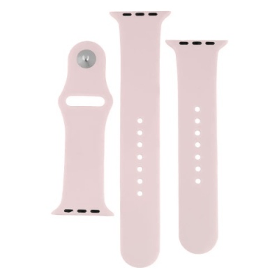 ремінець для apple watch band silicone two-piece 42/44/45/49 mm (19, pink sand) 