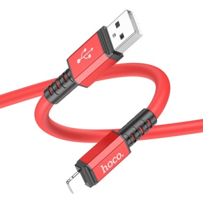 кабель hoco x85 strength usb - lightning 2.4a/1m (червоний) 
