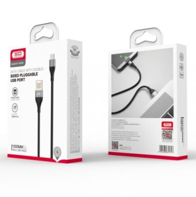 кабель xo nb188 usb - microusb 2.1a/1m (чорний) 