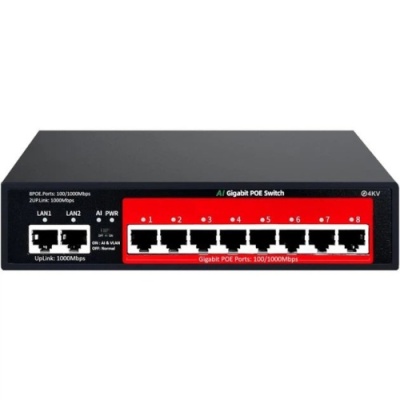 poe комутатор qps208g poe+2ge 120w 