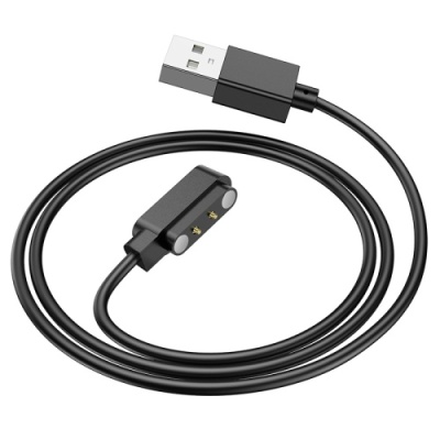 зарядний пристрій для смарт-годинника hoco y10 pro магнітний (чорний) 4mm*12mm 