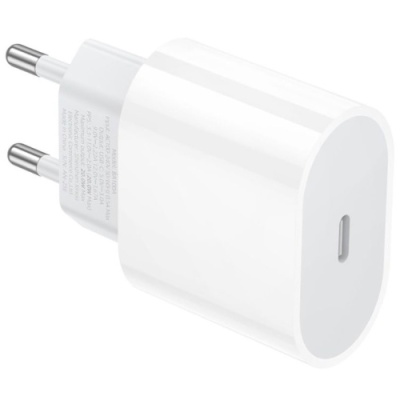 мережевий зарядний пристрій borofone ba100a 1usb-c pd/qc 20w (бiлий) 