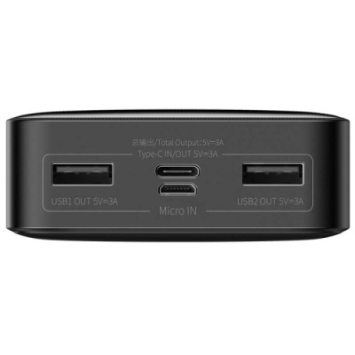 додаткова батарея power bank baseus bipow digital display 15w 20000mah overseas edition black (ppbd050101) 