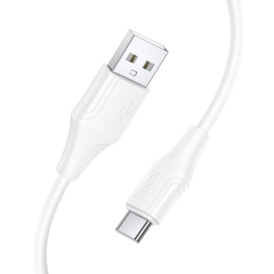 кабель hoco x124 silicone usb - type-c 3.0a/1m (білий) 