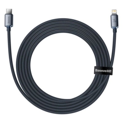 кабель baseus crystal shine (pd) type-c - lightning 20w/1.2m (cajy000201) (black) 