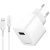 мережевий зарядний пристрій earldom es-eu43l 1usb/2.4a/12w + (usb - lightning) (білий) 