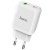 Мережевий Зарядний Пристрій Hoco N5 1USB/18W/QC3.0 + 1Type-C/20W/PD (Білий) мережевий зарядний пристрій hoco n5 1usb/18w/qc3.0 + 1type-c/20w/pd (білий)