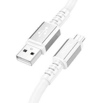 кабель hoco x85 strength usb - microusb 2.4a/1m (білий) 