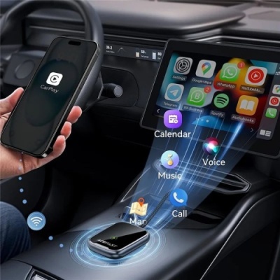 Адаптер бездротовий автомобільний ACEFAST QC1 (CarPlay/Android Auto/адаптер Type-C) (сірий)
