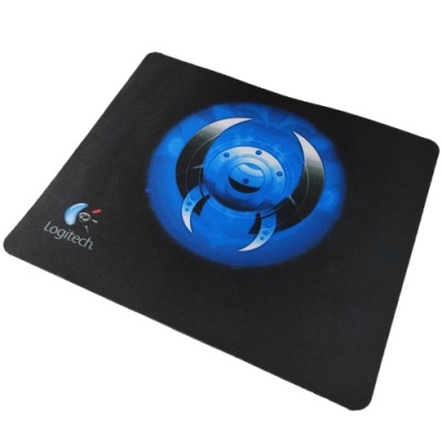 килимок для мишки logitech color x88 24*20 (не прошитий) (чорно-синій) 