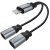 перехідник xo nbr160a audio adaptor lightning to double lightning (чорний) 