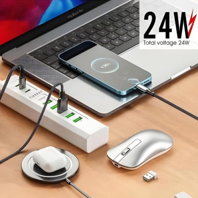 мережевий подовжувач earldom es-sc12 eu 8in1 5xusb + 3xusb-c/1м (білий) 