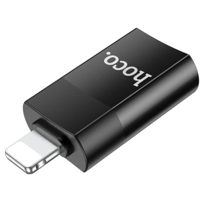 перехідник hoco ua17 ip male to usb female usb2.0 adapter (чорний) 
