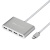 usb hub type-c hoco hb3 4usb (сталевий) 