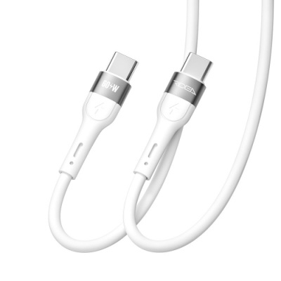 кабель ridea rc-xs51 x-silicone type-c - type-c 60w 1.2m (бiлий) 
