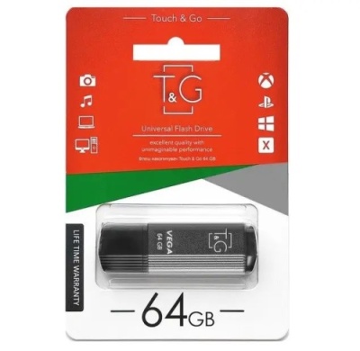 usb флеш-накопичувач tg 64gb vega 121 (сірий) 