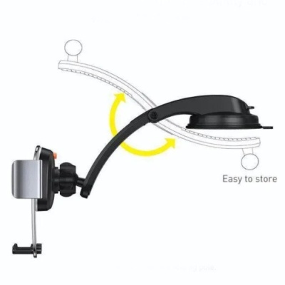 Автотримач Baseus Easy Control Clamp Car Mount Holder (A Set) (SUYK000001) Black