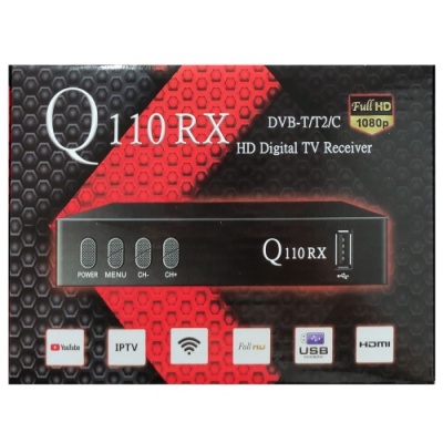 тюнер dvb t2 q-110 rx plastik new 