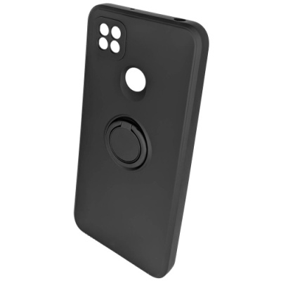 Купить силіконовий чохол soft silicone casevsmagnet ring для xiaomi redmi 9c/10a - black онлайн