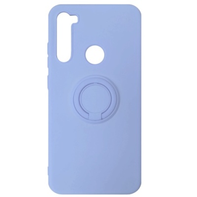 Купить силіконовий чохол soft silicone casevsmagnet ring для xiaomi redmi note 8 - light purple онлайн