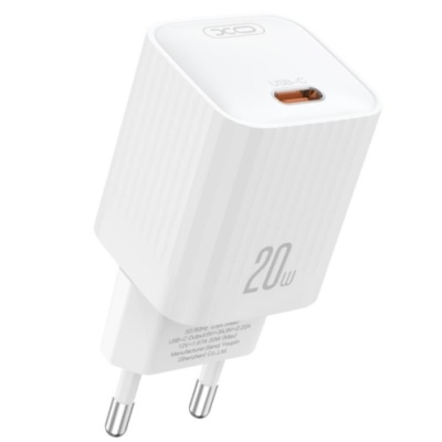 мережевий зарядний пристрій xo l146 1type-c/20w/pd (бiлий) 