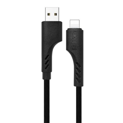 кабель earldom ec-174i soft silicone usb - lightning 3a/1m (чорний) 