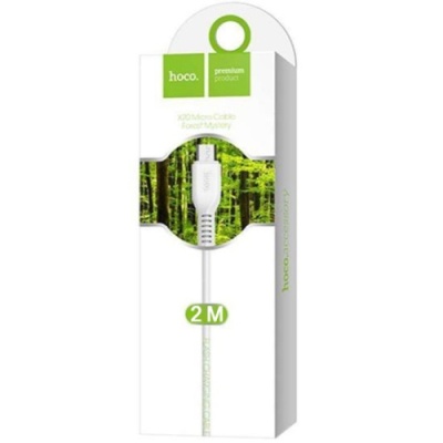кабель hoco x20 usb - microusb 2.0a/2m (білий) 