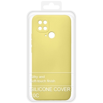 Купить силіконовий чохол soft silicone case для xiaomi redmi 10c (лимонний) онлайн