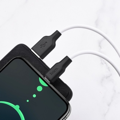кабель hoco x21 plus silicone usb - type-c 3.0a/1m (чорно-білий) 