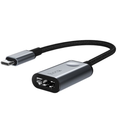 перехідник hoco hb21 type-c to hdmi converter (сірий) 