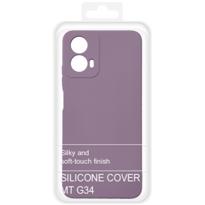 Купить силіконовий чохол soft silicone case для motorola g34 (лаванда) онлайн