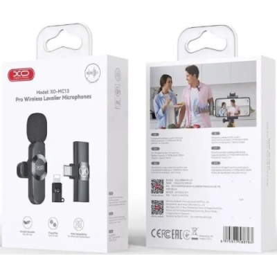 мікрофон xo mc13 type-c/lightining wireless black 