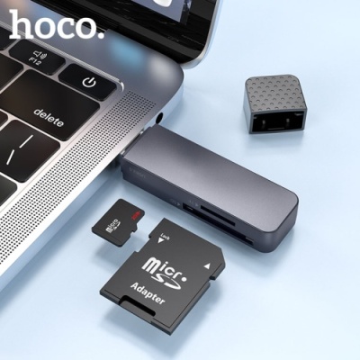 картрідер hoco hb45 spirit 2-in-1 usb3.0 (сірий) 