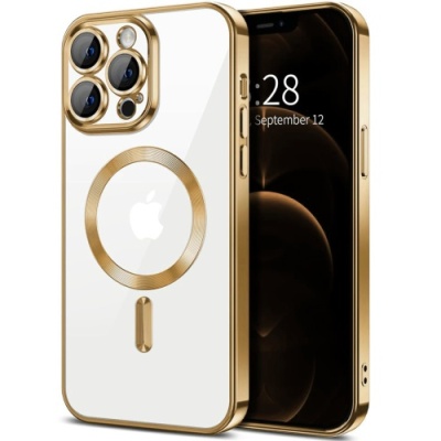 Купить чохол tpu metallic full camera with magsafe для apple iphone 15 pro (gold) онлайн