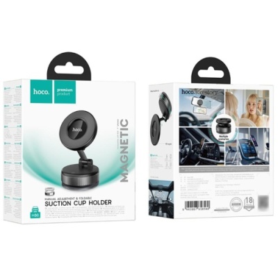 Автотримач Hoco H86 Magnetic/Vacuum (Чорний)