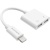 перехідник borofone bv11 apple lightning - (lightning audio+lightning charge) (білий) 