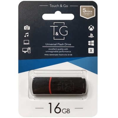 usb флеш-накопичувач tg 16gb classic 011 (чорний) 