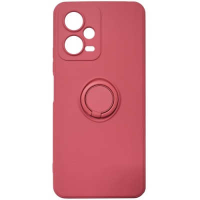 Купить силіконовий чохол soft silicone casevsmagnet ring для xiaomi redmi note 12 pro 5g - hawthom red онлайн