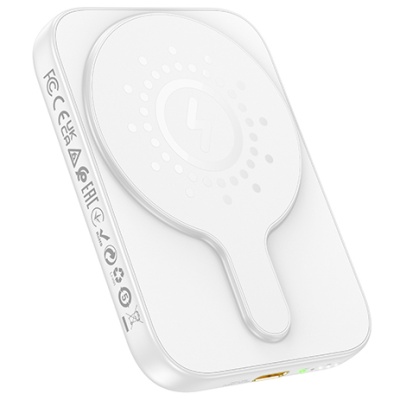 додаткова батарея power bank hoco j117 esteem pd20w magnetic 5000mah (білий) 